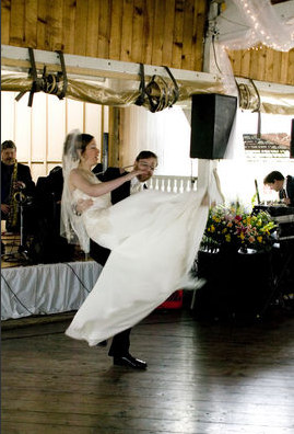 Dabe and Janelle's wedding aerial